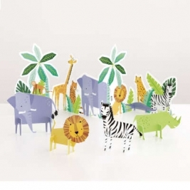 Animal Safari Table Decorating Kit 5pc
