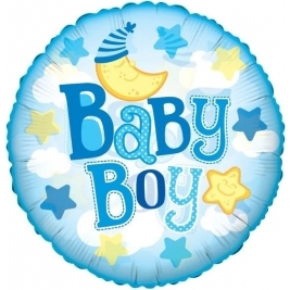 Baby Boy Clearview Balloon 24 inch