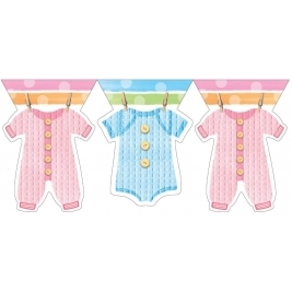 Baby Clothes Plastic 12ft Flag Banner
