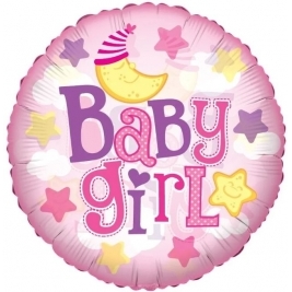 Baby Girl Clearview Balloon 24 inch