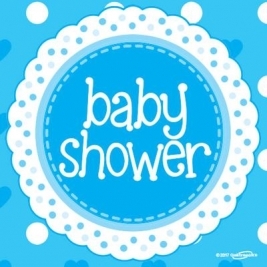Baby Shower Blue 33cm x 33cm 3-ply Napkins 16pcs
