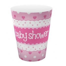 Baby Shower Pink Cups 8pcs 9oz/266ml