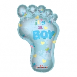 Baby - Baby Boy Footprint Shape - 36 Inch