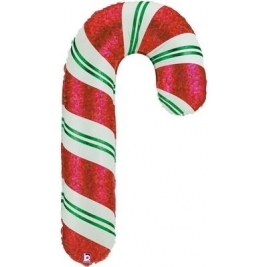 Betallic 41inch Shape Candy Cane Holographic (J) Pkg