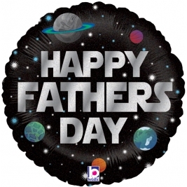 Betallic Galactic Fathers Day Holographic Foil Balloon 18 Inch