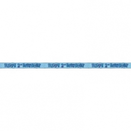 Birthday Blue Glitz Number 2 Prism Banner 12 ft	