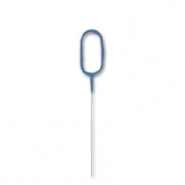 Blue Glitz Number 0 Sparkler - 7"