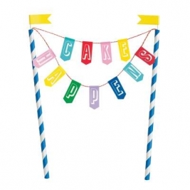 Cake Happens Bunting Cake Topper