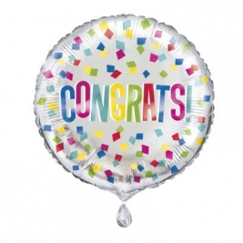 Congrats Round Foil Balloon 18"