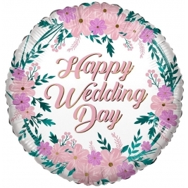 ECO Balloon - Happy Wedding Day 18"
