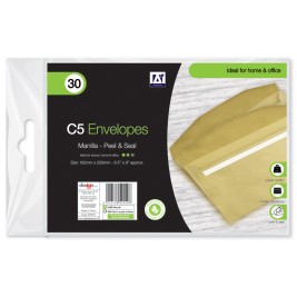 C5 Manilla Envelopes Pack of 30 Size: (w) 270mm x (h) 165mm x (d) 15mm approx