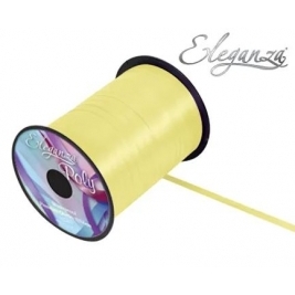 Eleganza Pale Yellow Poly Curling Ribbon Holographic - 5mm x500yds