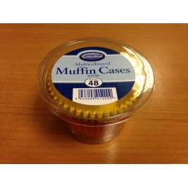 Essential Assorted Colour Muffin Cases - 48Pk