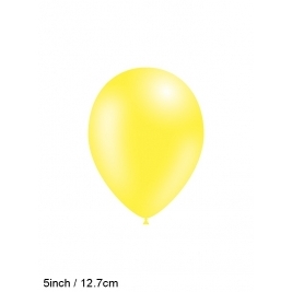Fashion Solid Yellow 5 Inch Latex Balloons x100pcs