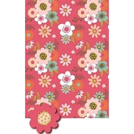 Floral Wrap With Tags - Pack Of 2 Sheets And Tags