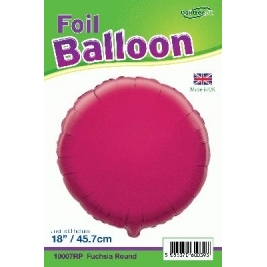 Fuchsia Round Shaped Foil Balloon 18"
