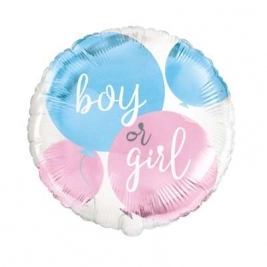 Gender Reveal Party Round 18 Inch Foil Balloon