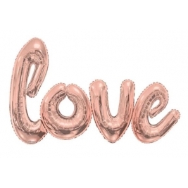 Giant Love Script Balloon - Rose Gold (84X53Inch)