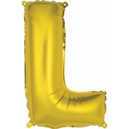 Gold Letter L Shaped Foil Balloon 14 Inch