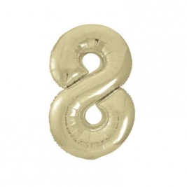 Gold Number 8 Shaped 34 Inch Foil Balloon