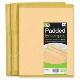 Brown Padded Envelopes Pack of 3 Size: (w) 300mm x (h) 445mm approx
