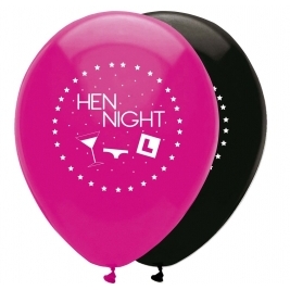 Hen Night Latex Balloons 2 Sided Print