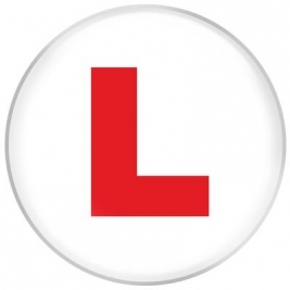 L Plate Jumbo Badge 6"