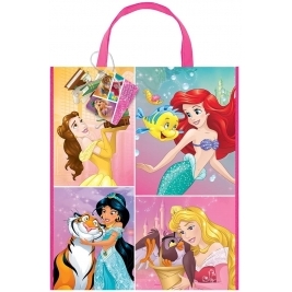 Large Plastic Disney Princess Party Bag, 33cm X 28cm