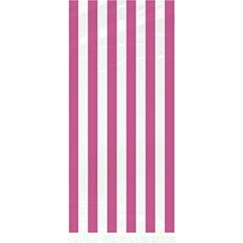 Lovely Pink Stripes Cellophane Bags  20ct