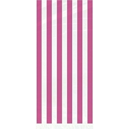 Lovely Pink Stripes Cellophane Bags  20ct