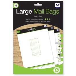 Large Mailing  Bag Pack of 5 Size: (w) 220mm x (h) 320mm x (d) 5mm approx