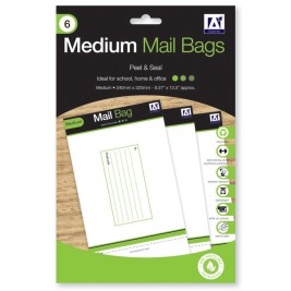 Medium  Mailing  Bags Pack of 6 Size: (w) 200mm x (h) 310mm x (d) 5mm approx