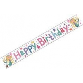 Mermaid Birthday Happy Birthday Wall Banner