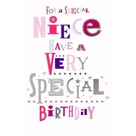 Niece Birthday Greeting Card 1pc