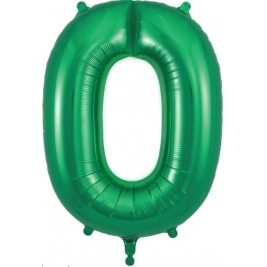 Number 0 Green Foil Balloon 34 Inch