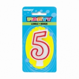 Number 5 Deluxe Birthday Candle