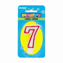 Number 7 Deluxe Birthday Candle