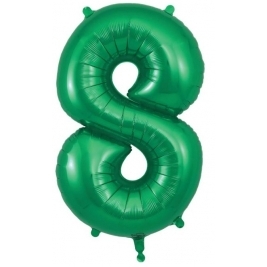 Number 8 Green Foil Balloon 34 Inch