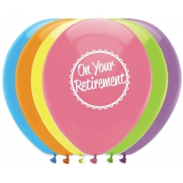 On Your Retirement Latex Balloons 2 Sided Print