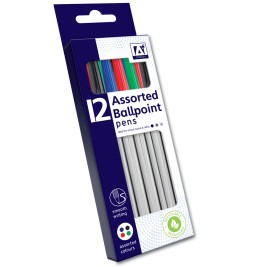 12 Assorted Ballpoint Pens