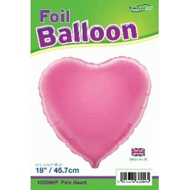 Pink Heart Shaped Foil Balloon 18"