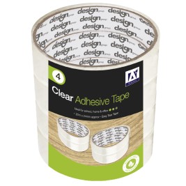 4 Rolls Clear Adhesive Tape