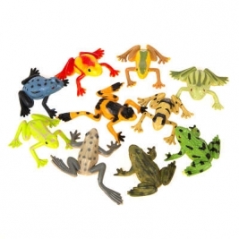 Unique Wow Party WOW Pack of 8 Frogs Party Bag Fillers Pack of 3 Balloons - 84785