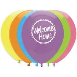 Welcome Home Latex Balloons 2 Sided Print