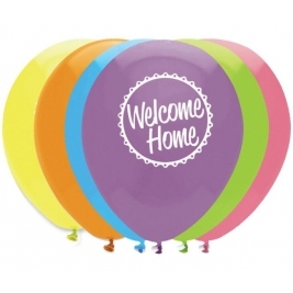 Welcome Home Latex Balloons 2 Sided Print