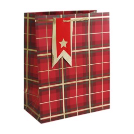 RED TARTAN LARGE BAG