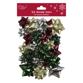 24PK TREND MIX METALLIC BOWS