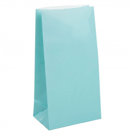 Baby Blue Paper Party Bags (12pk)