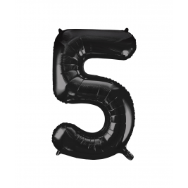 Black Foil Balloon Number 5 - 34"