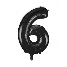 Black Foil Balloon Number 6 - 34"